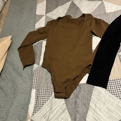 OQQ Women Bodysuit Long Sleeve Both $15 