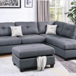 Sectional Sofa + Ottoman