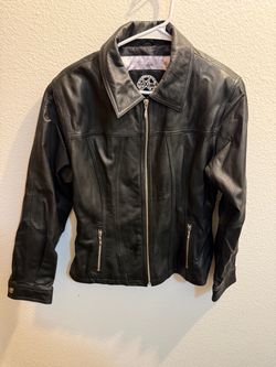 Maxima Vintage Black Leather Zip Jacket