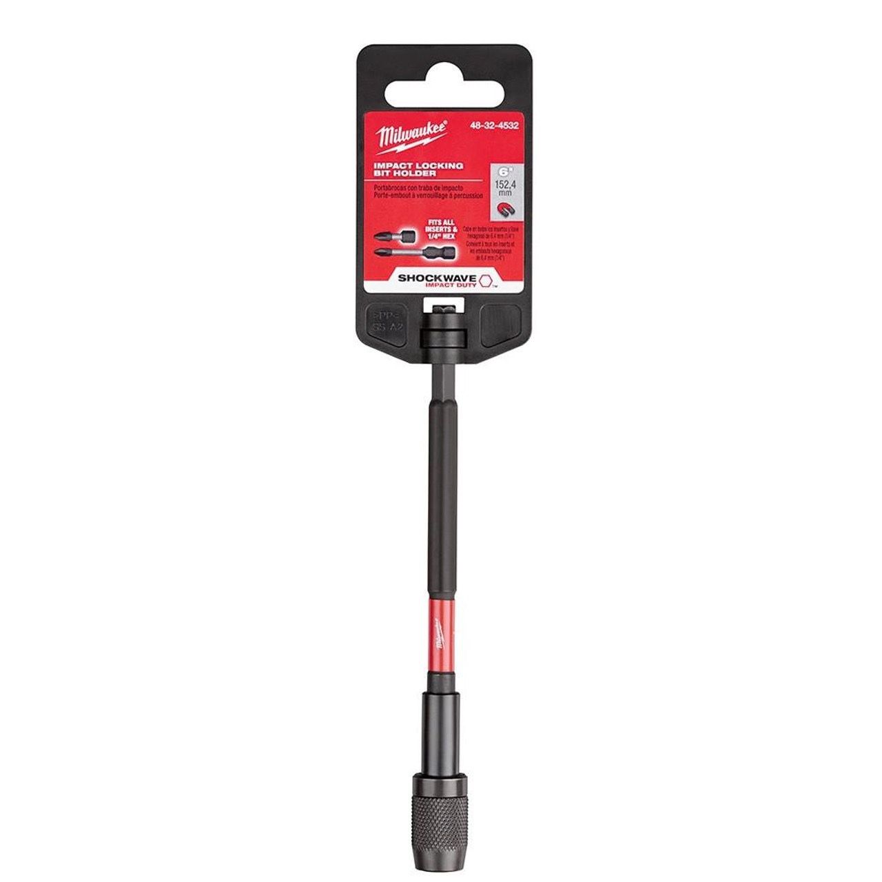 Milwaukee Shockwave Magnetic Drill Bit Holder – 3” – Model 48-32-4532