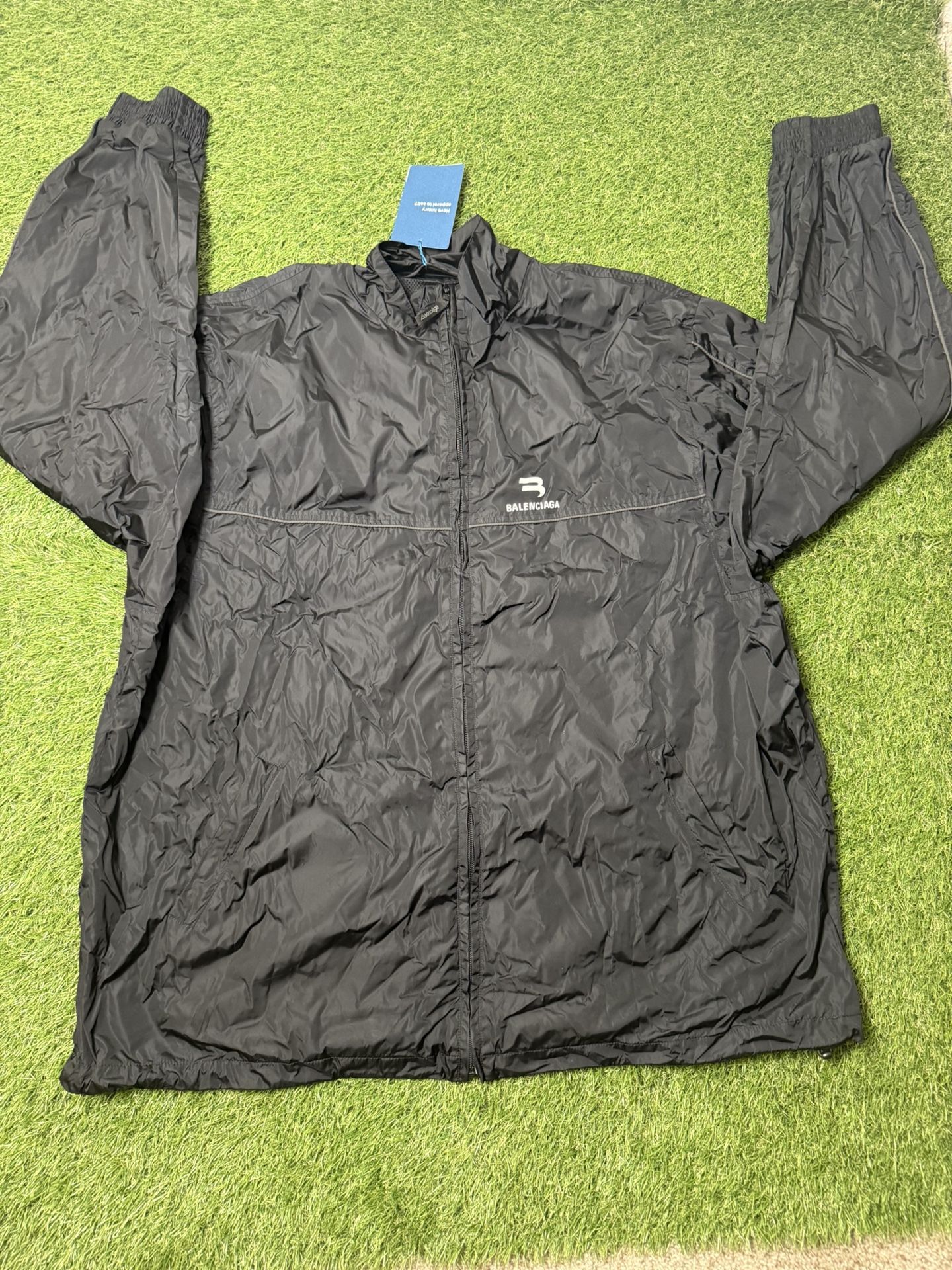 Balenciaga Classic Nylon Track Black Jacket