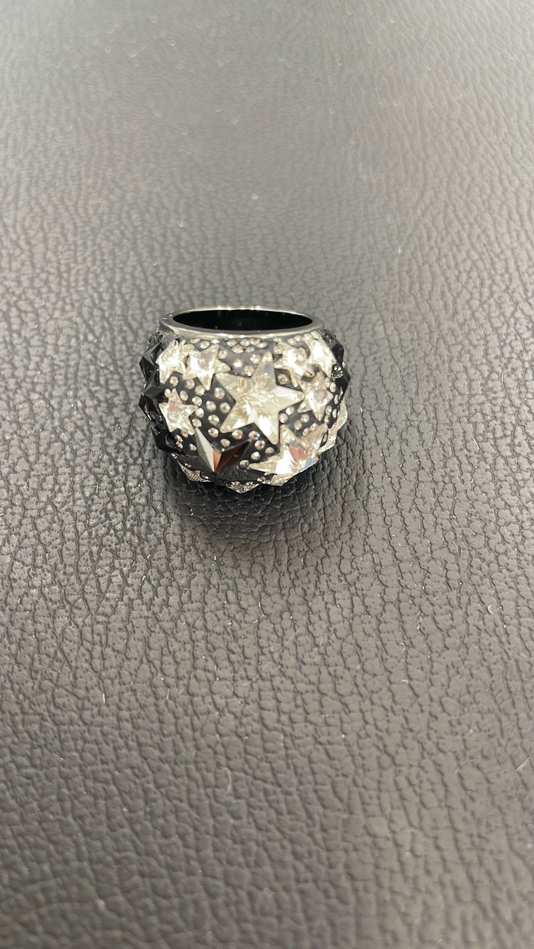 Swarovski Black And Silver Ring