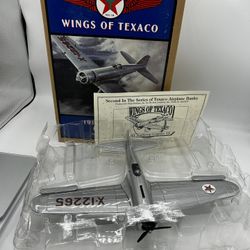 1994 Ertl Wings of Texaco 1932 Northrop Gamma Airplane Toy Metal Coin Bank