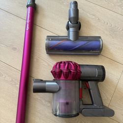 Dyson V6 Cordless Vacuum W/ Parts Purple Motorhead Plus +