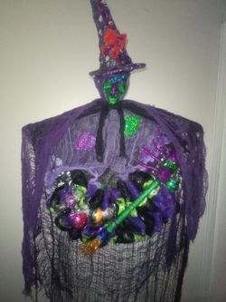 Spooky Custom Made Witch Halloween Wreath 