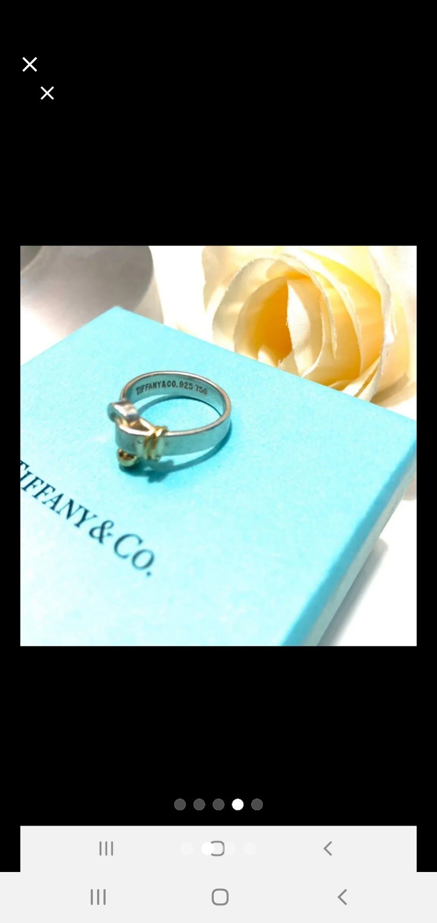 TIFFANY & CO 925 750 HOOK&EYE 18k Gold Ring