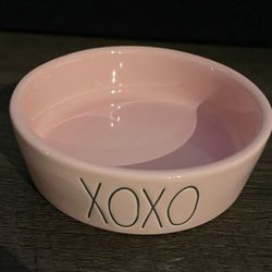 Rae Dunn Xoxo Valentine’s Cat Bowl light Pink 213