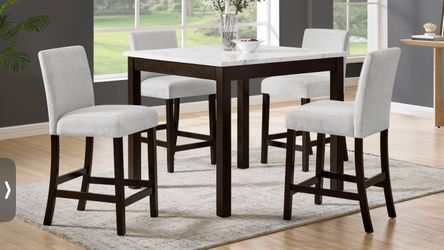 Lennon off White and brown Counter height Dining Set