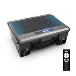 2025 Upgraded Pool Skimmer Robot Solar Powered Robotic Surface Cleaner with Remote Control Dual Charging Options Smart Obstacle Avoidance 12 Hours Con