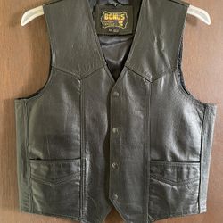 Genuine leather vest size 42 (medium)