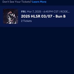 2 Bun B Rodeo Tickets