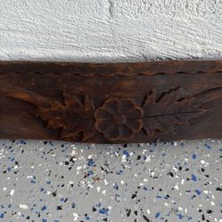 Antique Carved Wooden Plaque