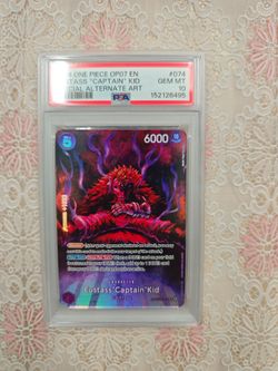 Eustass "Captain" Kid PSA 10 - One Piece OP07 074 English Foil 2024