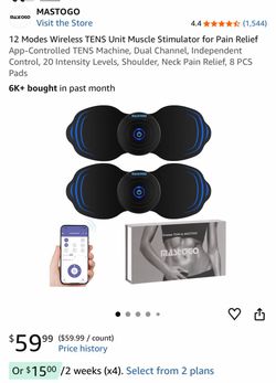MASTOGO Wireless TENS Unit Muscle Stimulator. BRAND NEW!