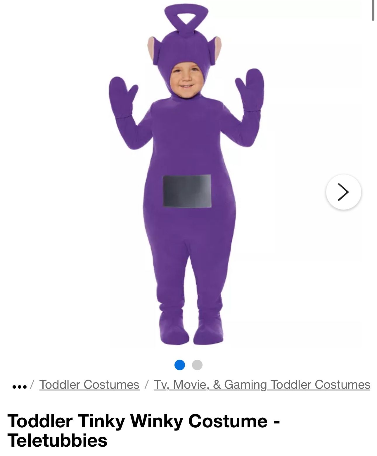 Tinky Winky toddler Costume