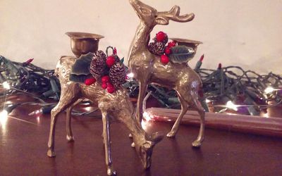 Christmas Reindeer Candle Holders