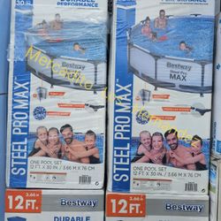 Steel Pro Max 12ft x 30in Swimming Pool ❗️  + Pump and Filter included 