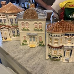 Limited edition Avon ceramic houses