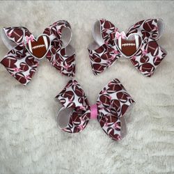 Football hair Bows