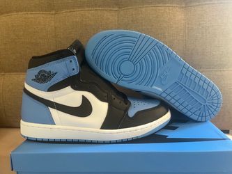 Size 9.5 Nike Air Jordan 1 Retro High OG UNC Toe University Blue DZ5485-400