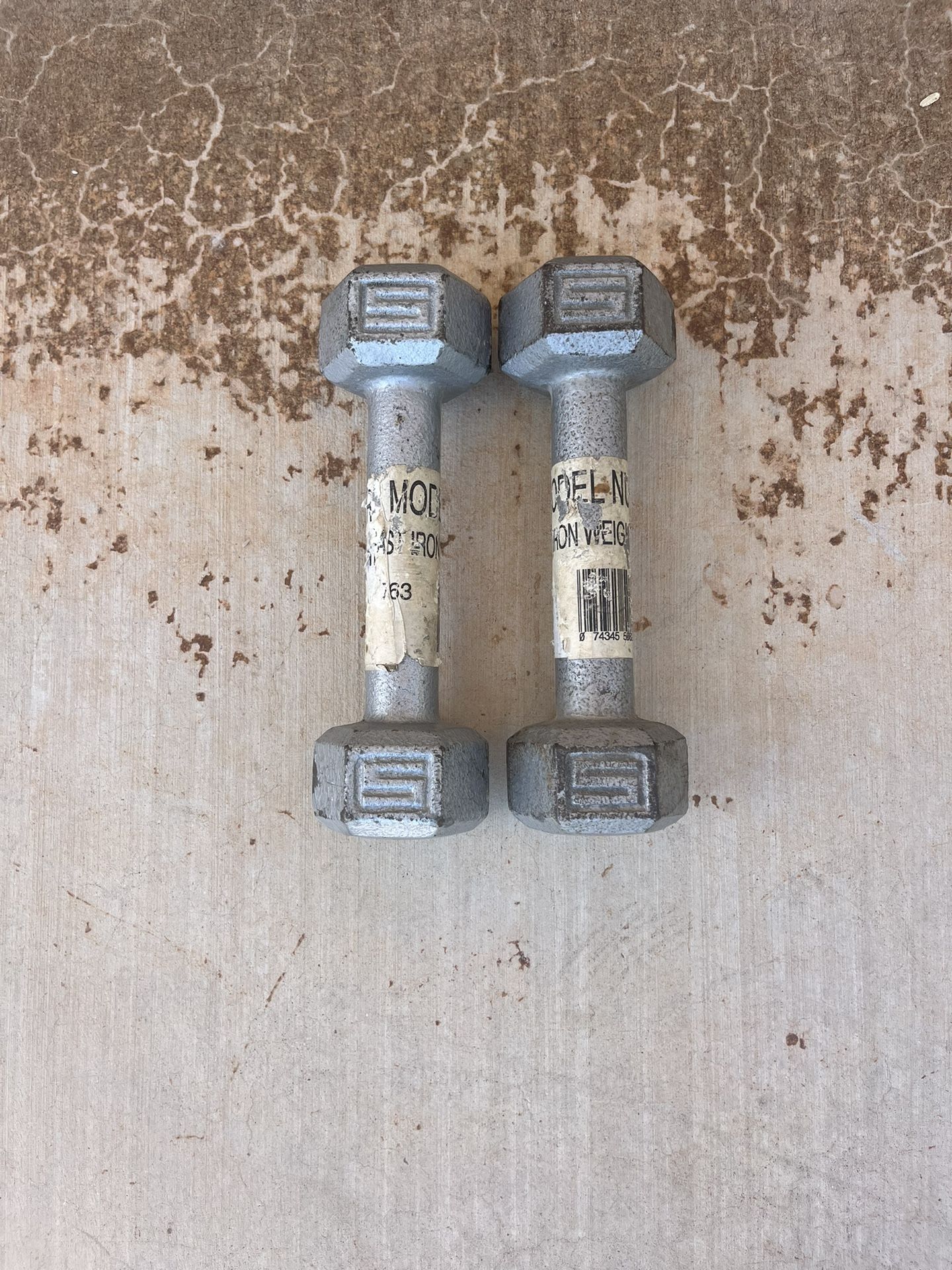 Pair of 5 LB DUMBBELLS 