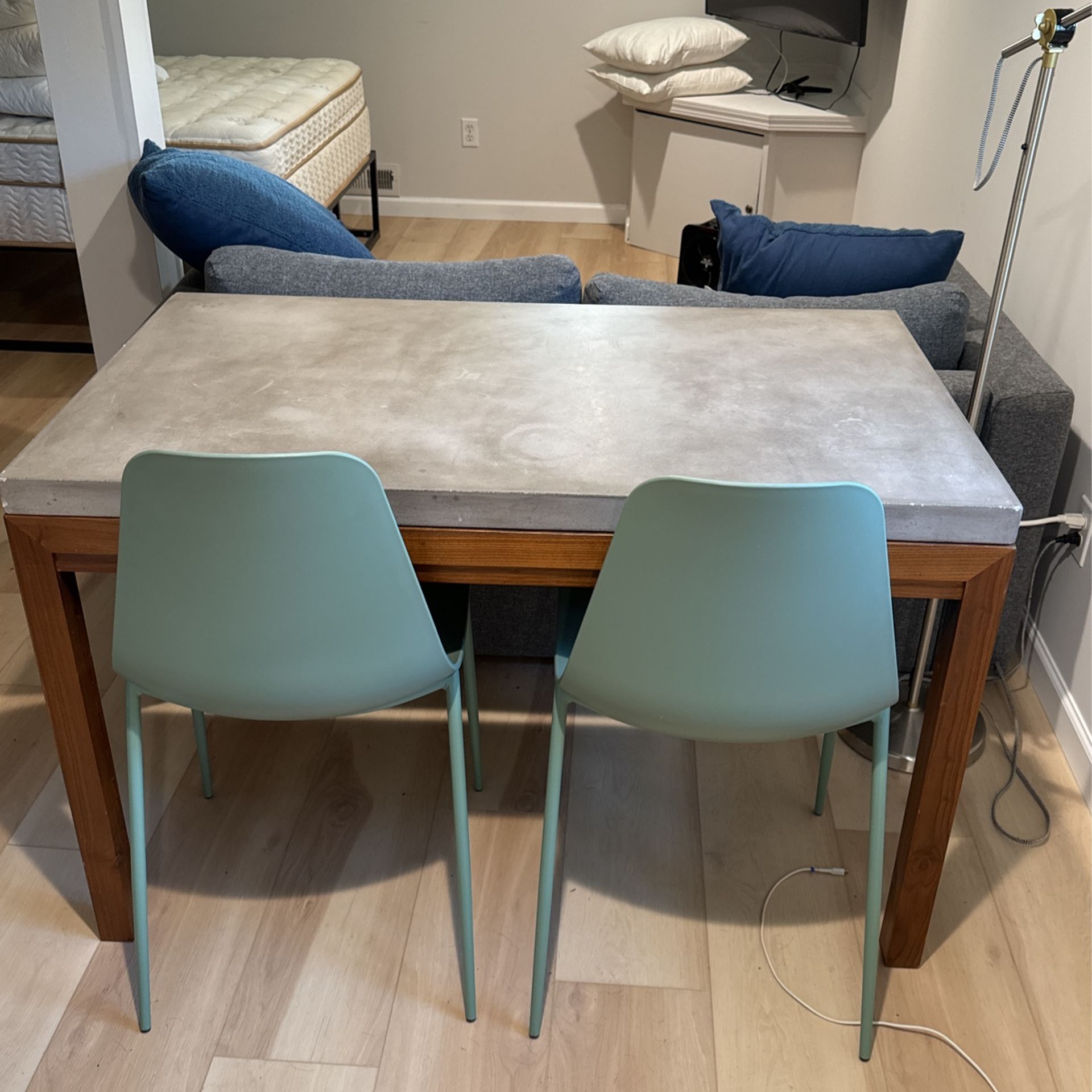 Crate and Barrel Dining Table (concrete top)
