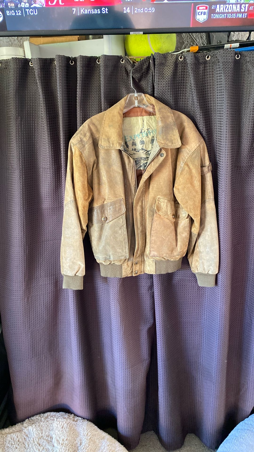 Women’s Expedition Brown Leather Bomber Jacket 