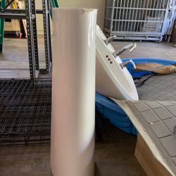 White Pedestal Sink