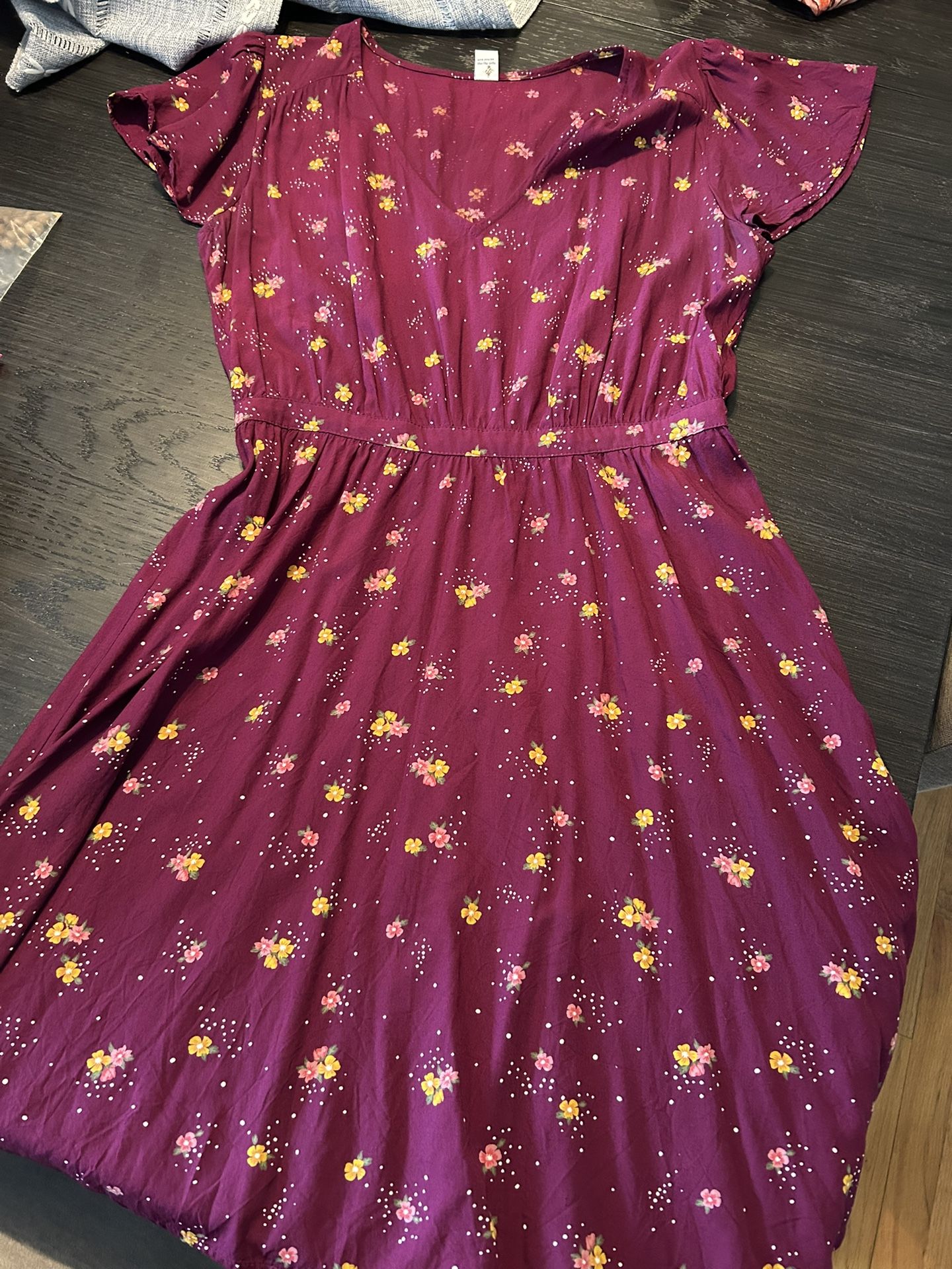 Purple Floral Dress Size Small