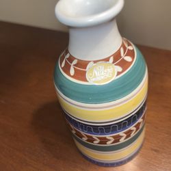 Nittsjo Handmade Sweden Vase- Colorful- Label affixed- Numbered 