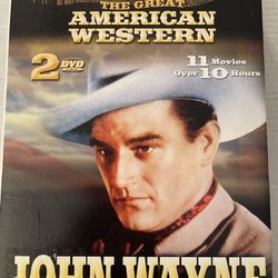 JOHN WAYNE THE GREAT AMERICAN WESTERN (DVD) 11 MOVIES ON 2 DVDs 