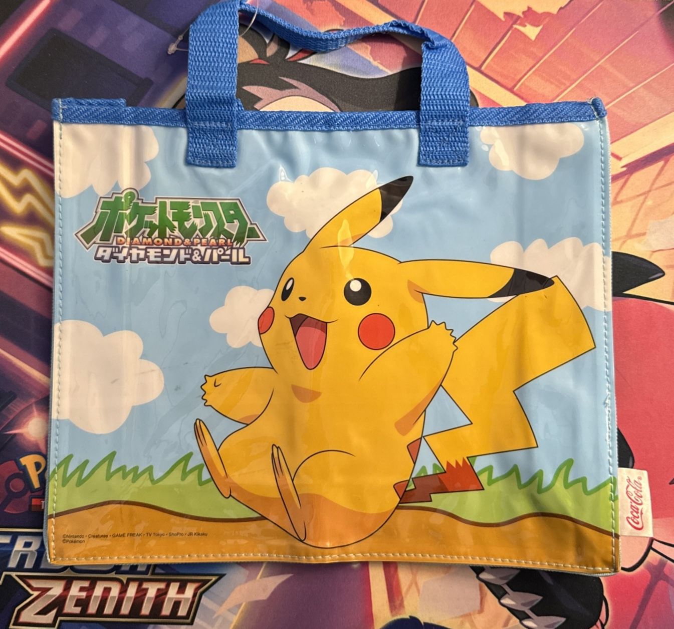 Pokemon Pikachu Coca Cola Tote Bag Diamond Pearl Nintendo Plastic