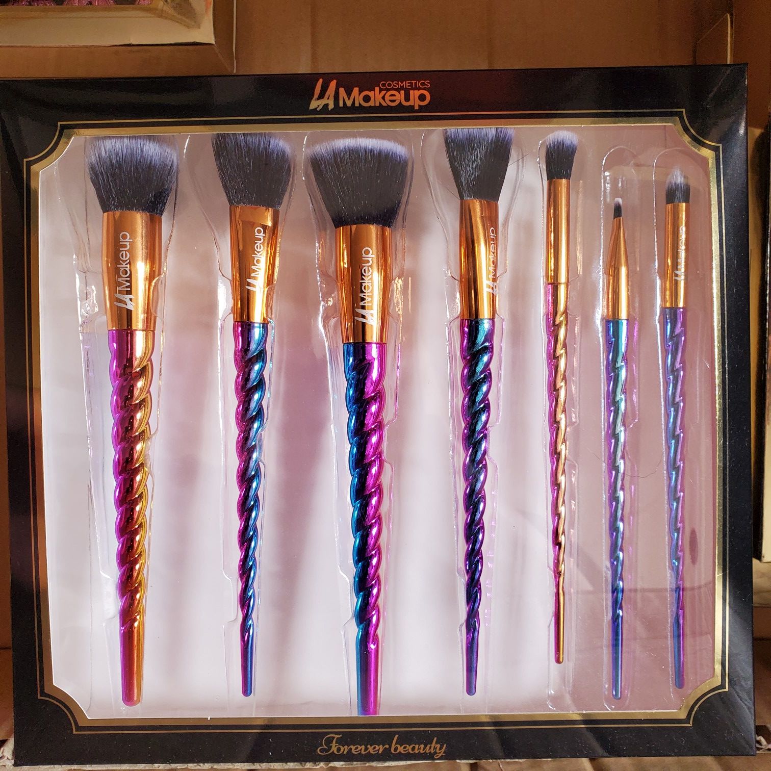 Unicorn make up brush set