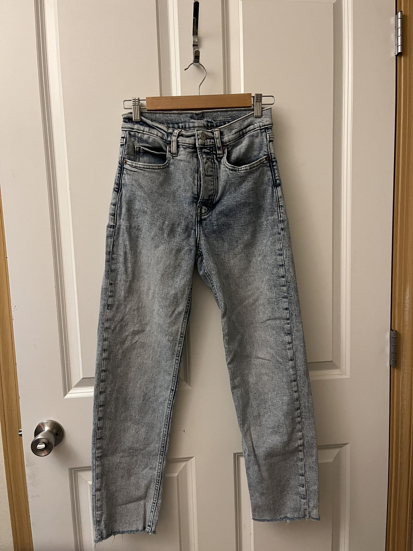 Old Navy extra high rise straight jeans size 0