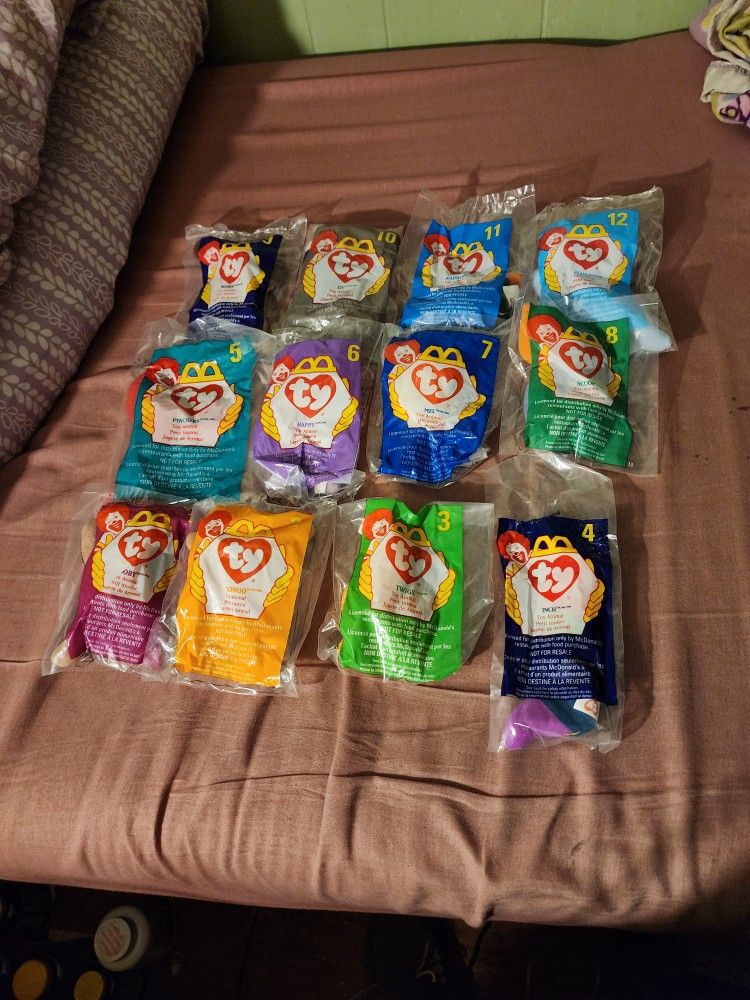 1998 McDonald's Ty Beanie babies Rare Set of 12 Retired Pick up only.