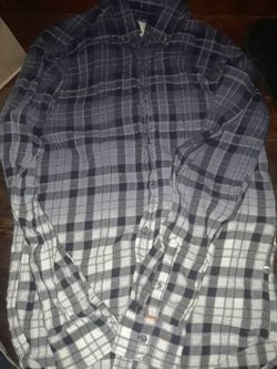 Hugo Boss Orange Label plaid fading 2 tone shirt Small very cool and unique