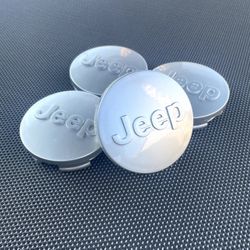 4x Jeep 64mm 2.5" Silver Wheel Center Cover Caps Grand Cherokee Wrangler Compass