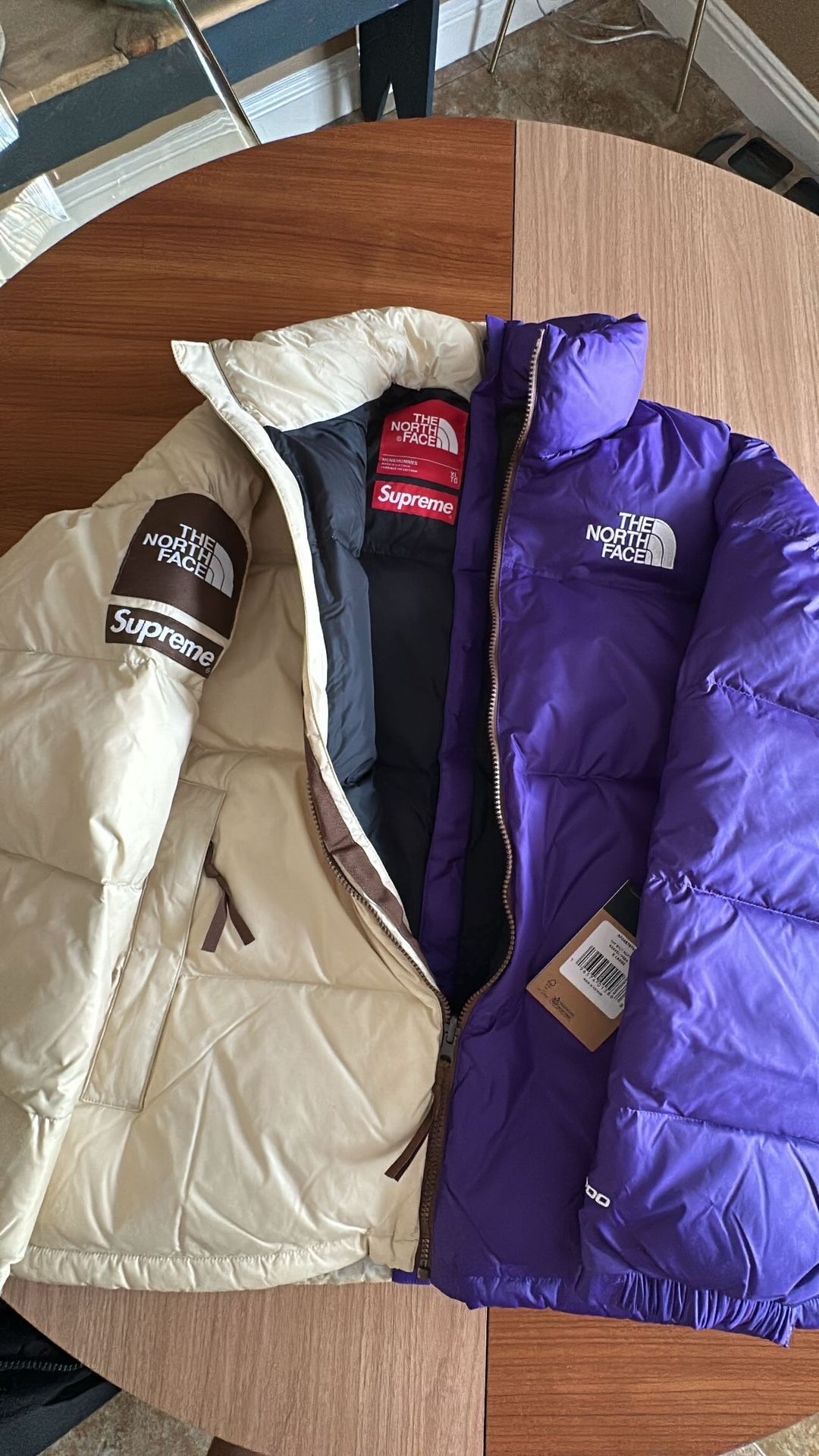 XL Supreme/The North Face Split Puffer Jacket