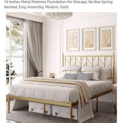 Gold Bed Frame 