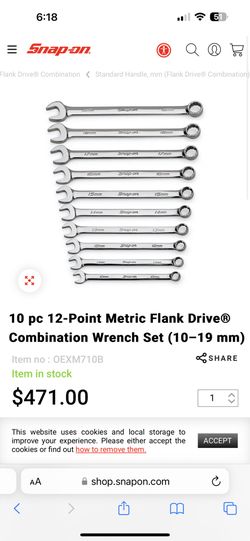 Snap On Wrench Set