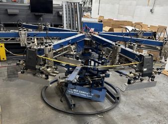 M&R gauntlet S screen press/printing