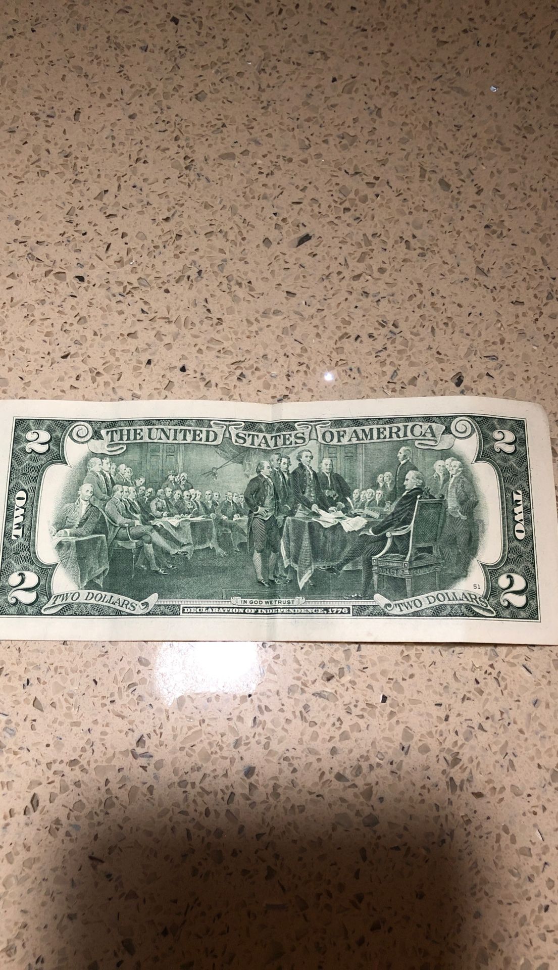 Original 2 dollar bill