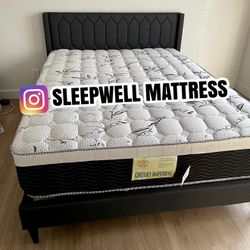 New Queen Bed Frame With Mattress 