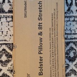 Yoga Bolster Pillow & 8ft Stretch Band 