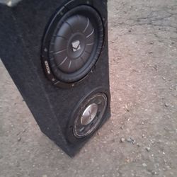 Two 10 Inch Subwoofers W/ Box