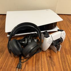 PlayStation 5 Console Bundle with DualSense Controller Gaming Headphones