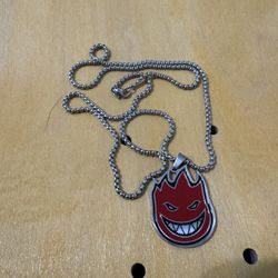 Spitfire Pendant With Silver Chain