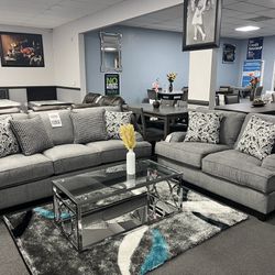 2PC Gray Sofa & Loveseat 🇺🇸American Made🇺🇸 FREE DELIVERY IN FRESNO 🚚
