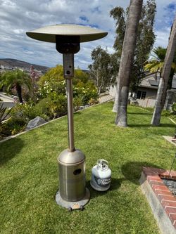 Outdoor heater patio stainless two tanks propane