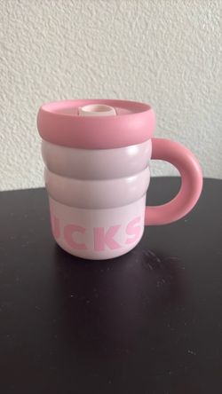 Starbucks 2026 Pink Summer Ripple Stainless Steel Mug (12 oz)